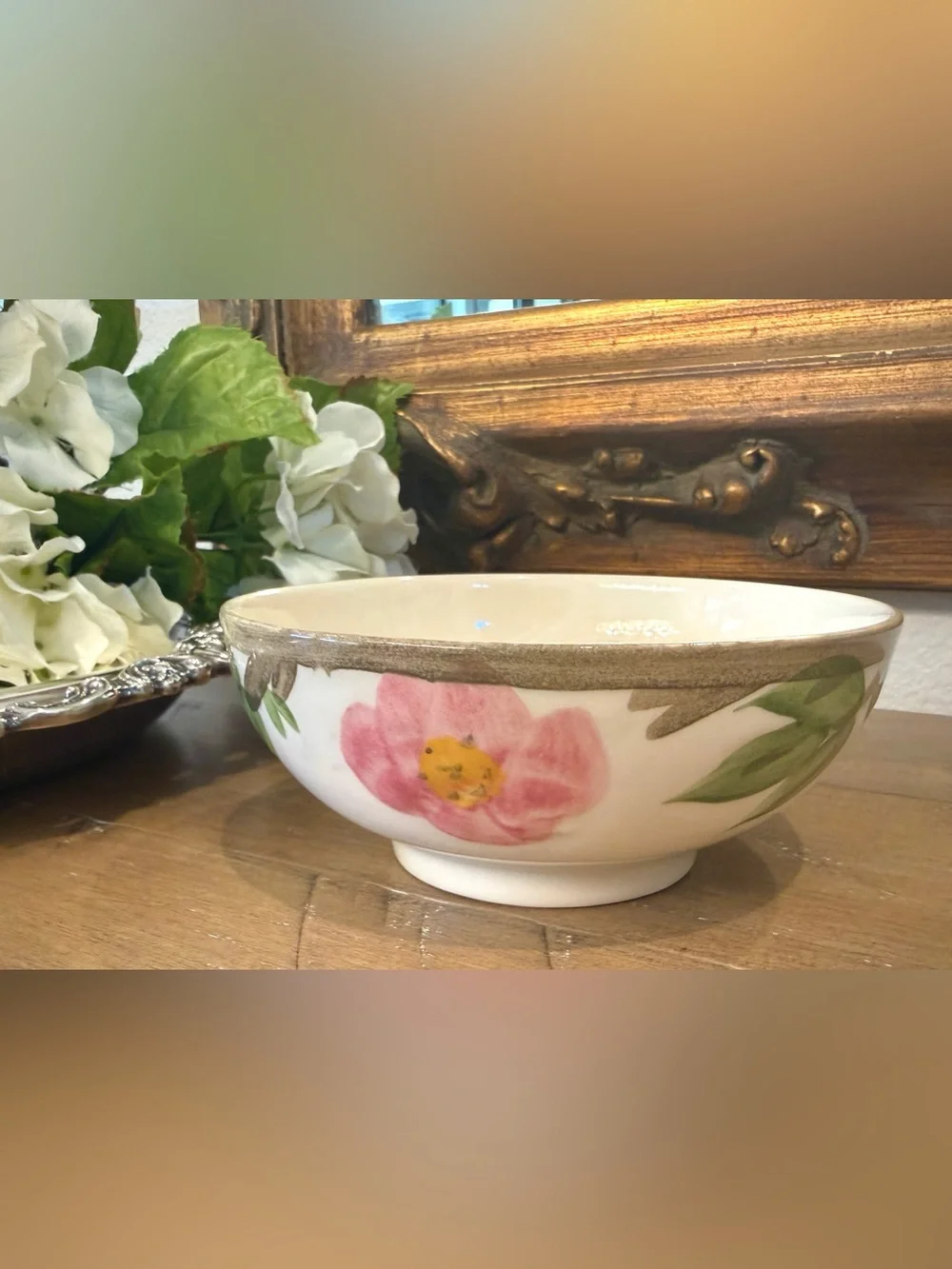 Vintage Franciscan Desert Rose Oatmeal Cereal Bowls Set of 3 England 5.5”